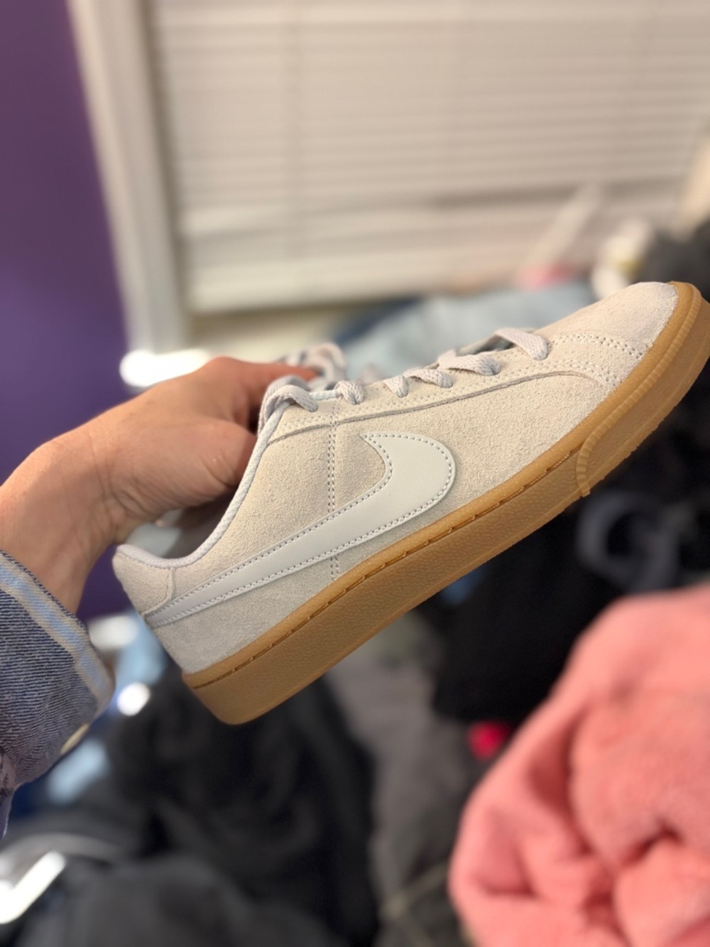 Nike Court Royale Suede Low-Top Sneakers Beige Size 6 Women 4.5 Mens/kids - Picture 3 of 8